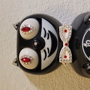 Jeweled Classic Black Kit-Cat Klock clock SUPER RARE Vintage